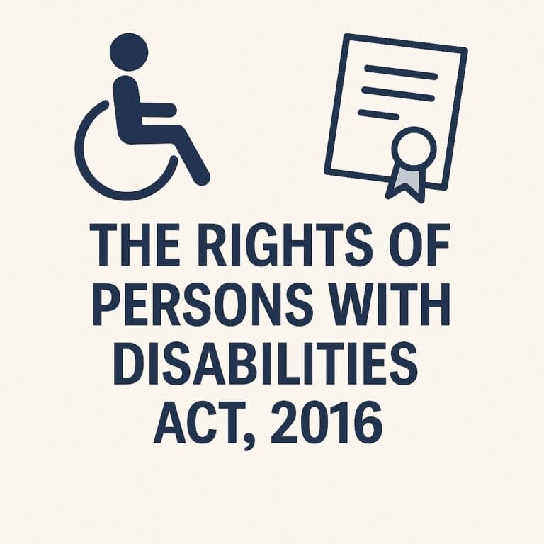 THE RIGHTS OF PERSONS WITH DISABILITIES ACT, 2016