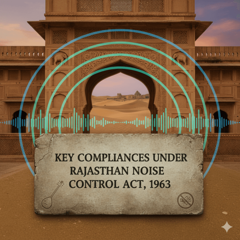 Key Compliances under Rajasthan Noise Control Act, 1963