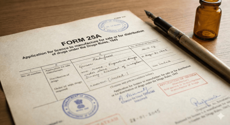 All about Form 25A of Drugs Rules, 1945