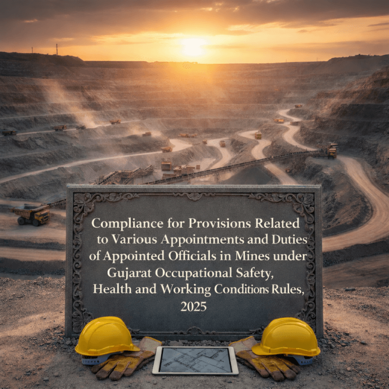 Compliances for Provisions Related to Various Appointments and Duties of Appointed Officials in Mines under Gujarat Occupational Safety, Health and Working Conditions Rules, 2025