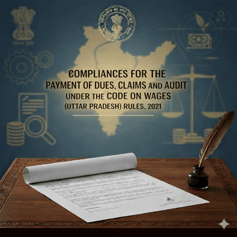 Compliances for the Payment of dues, claims and audit under the Code on Wages (Uttar Pradesh) Rules, 2021