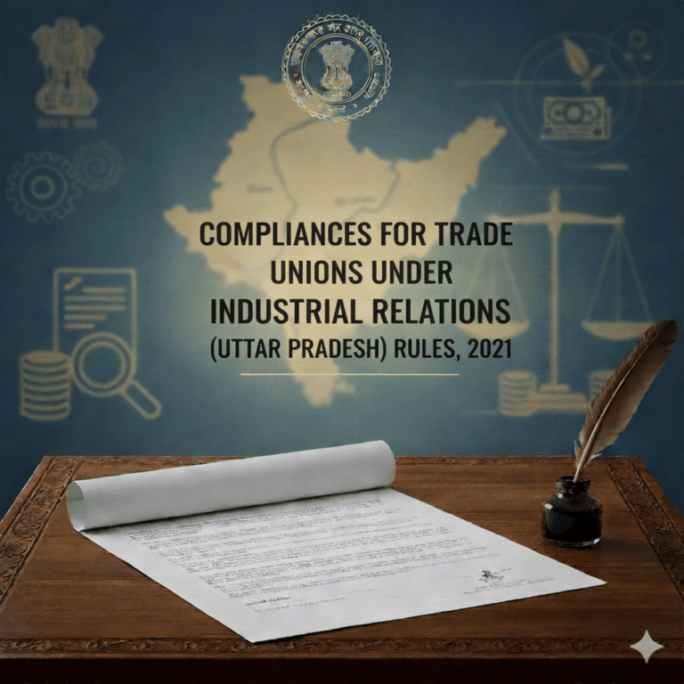 Compliances for Trade Unions under Industrial Relations (Uttar Pradesh) Rules, 2021