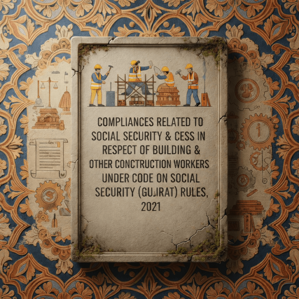Compliances Related to Social Security & Cess in respect of Building & Other Construction Workers under Code on Social Security (Gujarat) Rules, 2021