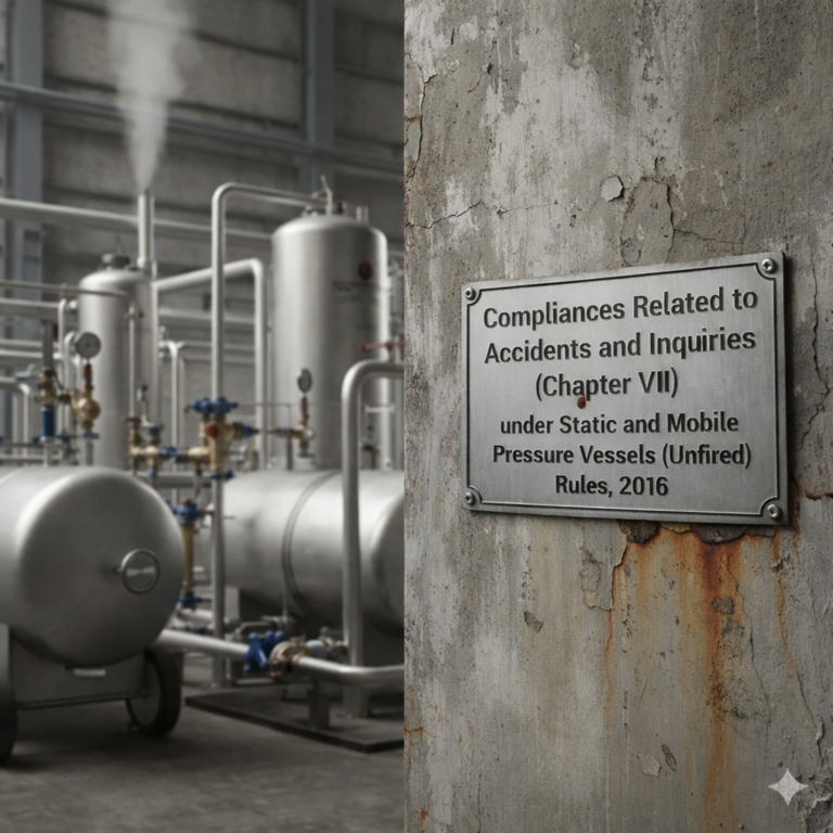 Compliances Related to Accidents and Inquiries (Chapter VII) under Static and Mobile Pressure Vessels (Unfired) Rules, 2016