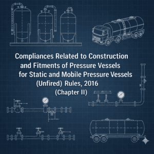 Compliances Related to Construction and Fitments of Pressure Vessels for Static and Mobile Pressure Vessels (Unfired) Rules, 2016 (Chapter II)