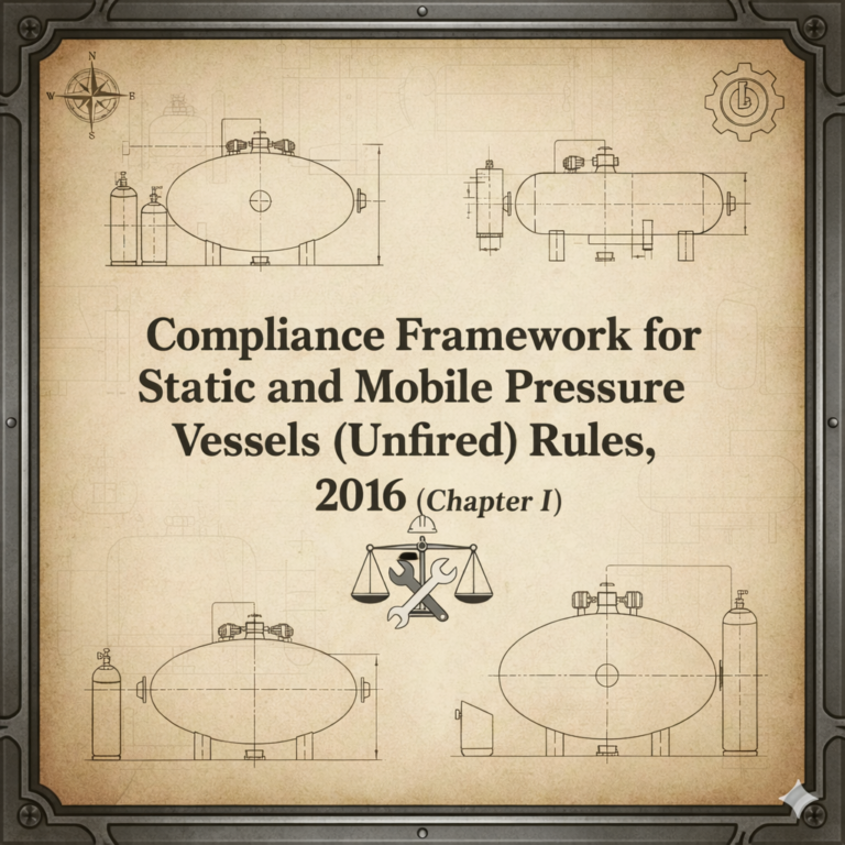 Compliance Framework for Static and Mobile Pressure Vessels (Unfired) Rules, 2016 (Chapter I)