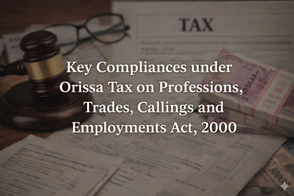 Key Compliances under Orissa Tax on Professions, Trades, Callings and Employments Act, 2000