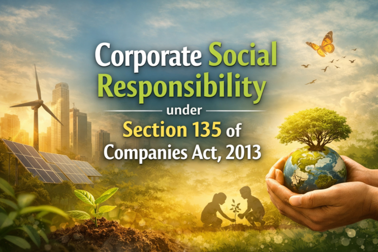 Corporate Social Responsibility under Section 135 of Companies Act, 2013