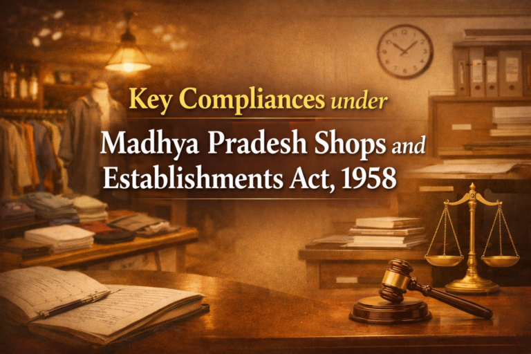 Key Compliances under Madhya Pradesh Shops and Establishments Act, 1958