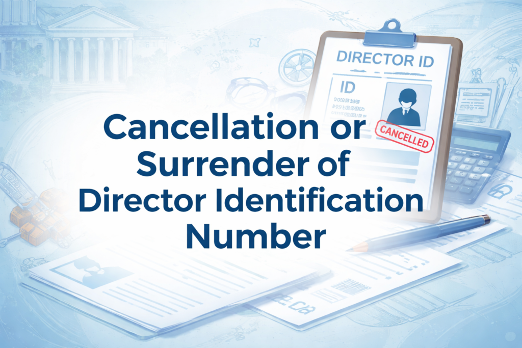 Cancellation or Surrender of Director Identification Number