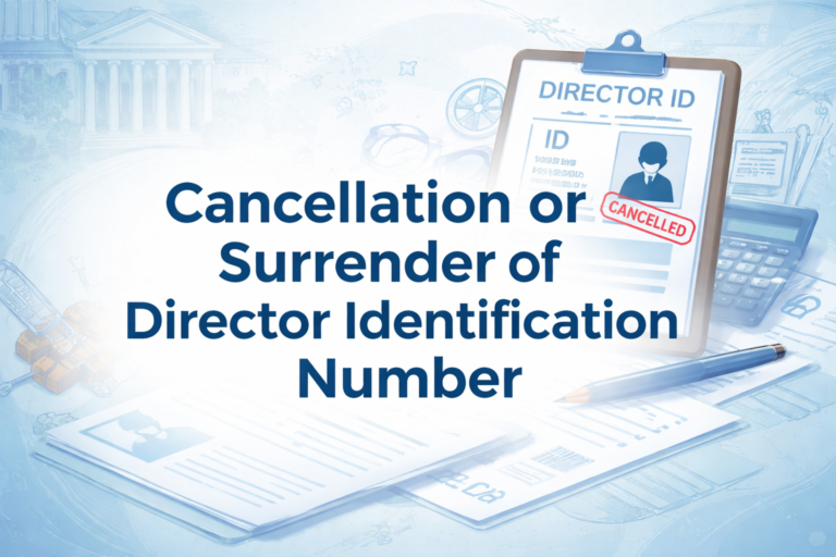 Cancellation or Surrender of Director Identification Number