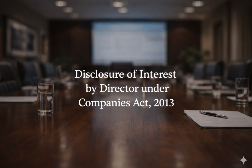 Disclosure of Interest by Director under Companies Act, 2013