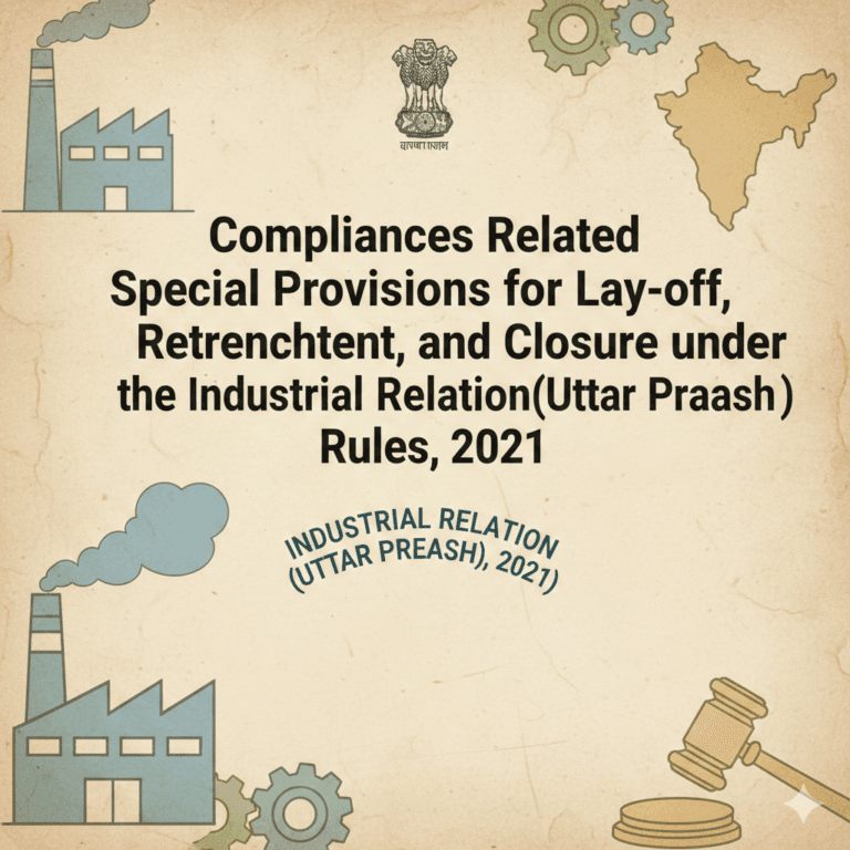 Compliances Related to Special Provisions for Lay-off, Retrenchment, and Closure under the Industrial Relation (Uttar Pradesh) Rules, 2021