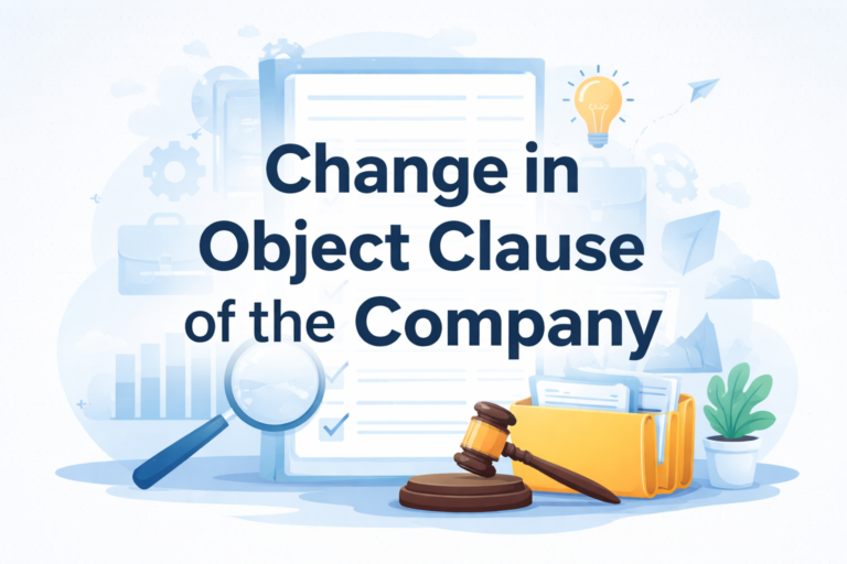 Change in Object Clause of the Company