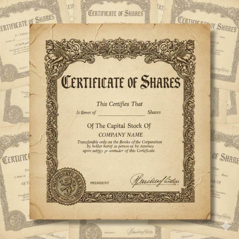 Certificate of Shares