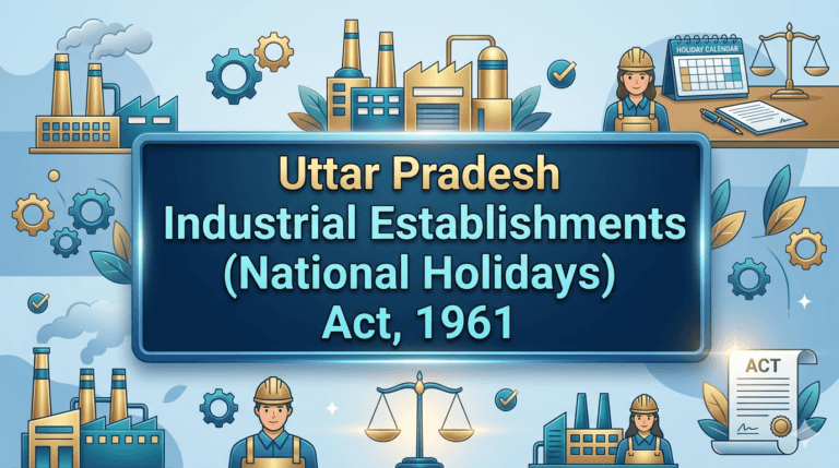 Uttar Pradesh Industrial Establishments (National Holidays) Act, 1961