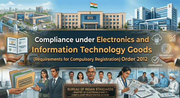 Compliance under Electronics and Information Technology Goods (Requirements for Compulsory Registration) Order 2012