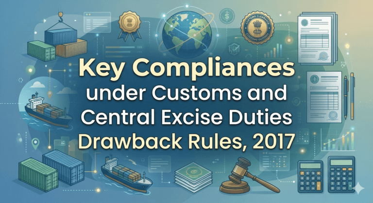 Key Compliances under Customs and Central Excise Duties Drawback Rules, 2017