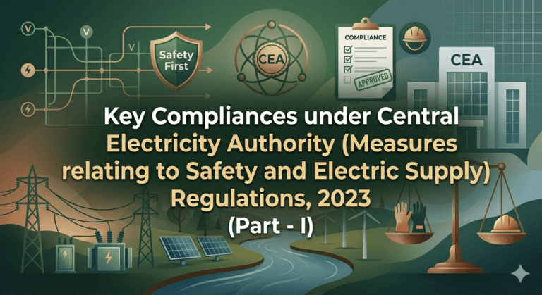 Key Compliances under Central Electricity Authority (Measures relating to Safety and Electric Supply) Regulations, 2023 (Part - I)
