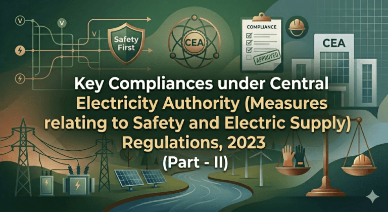 Key Compliances under Central Electricity Authority (Measures relating to Safety and Electric Supply) Regulations, 2023 (Part – II)